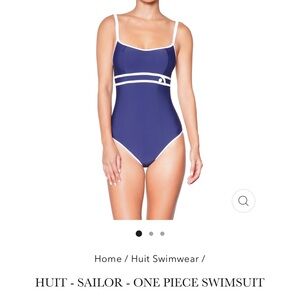 Brown and Black One Piece Swimwear with High-Cut Design